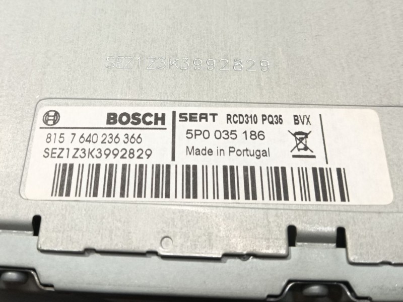 Recambio de sistema audio / radio cd para seat altea (5p1) 1.6 tdi referencia OEM IAM   