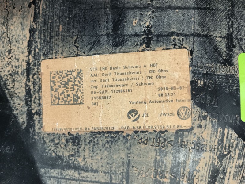 Recambio de guarnecido puerta delantera derecha para volkswagen tiguan (ad1, ax1) 1.4 tsi referencia OEM IAM   