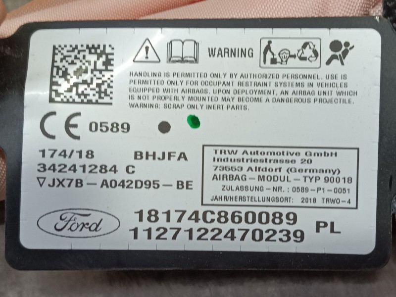 Recambio de airbag cortina delantero izquierdo para ford focus iv (hn) 1.5 ecoblue referencia OEM IAM   