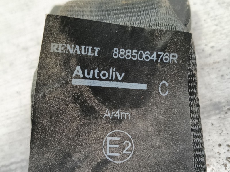 Recambio de cinturon seguridad trasero central para dacia sandero ii 1.2 referencia OEM IAM  888506476R 
