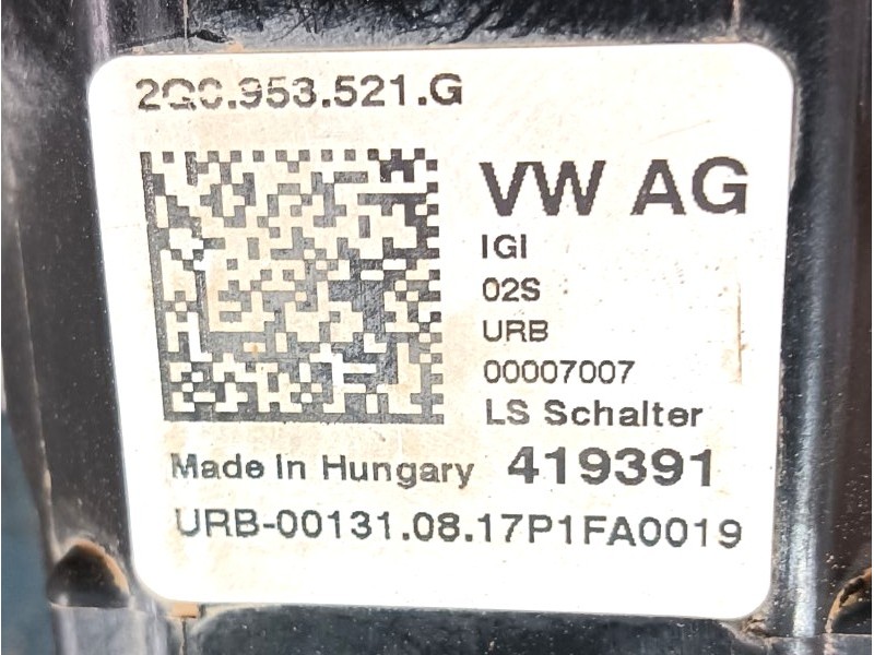 Recambio de mando multifuncion para volkswagen polo vi (aw1, bz1, ae1) 1.0 referencia OEM IAM  2Q0953521G 