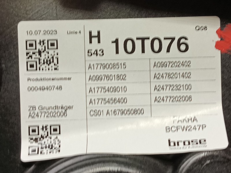 Recambio de elevalunas delantero derecho para mercedes-benz eqa (h243) eqa 250+ (243.702) referencia OEM IAM 2477202006  