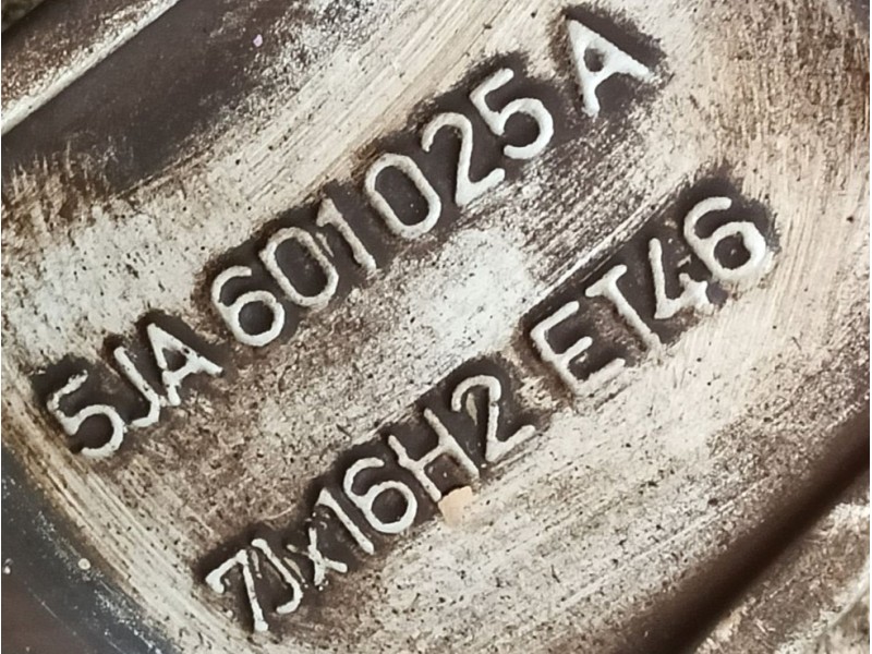 Recambio de llanta para skoda rapid spaceback (nh1) 1.6 tdi referencia OEM IAM 16PULGADAS ET46 7Jx16