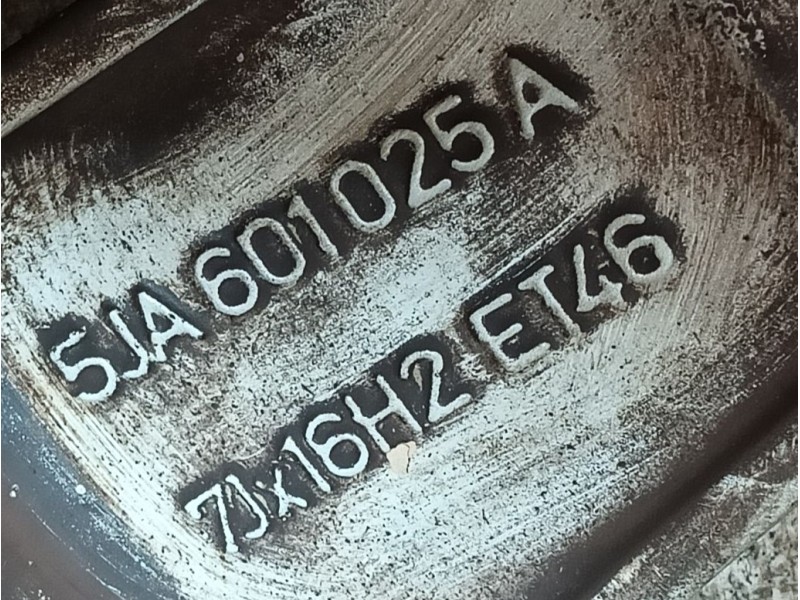 Recambio de llanta para skoda rapid spaceback (nh1) 1.6 tdi referencia OEM IAM 16PULGADAS ET46 7Jx16