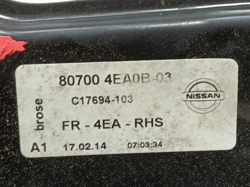 Recambio de elevalunas delantero derecho para nissan qashqai ii (j11, j11_) 1.5 dci referencia OEM IAM   