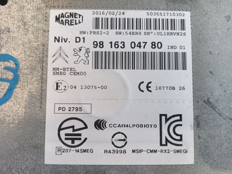 Recambio de sistema audio / radio cd para citroën c4 grand picasso ii (da_, de_) 1.6 bluehdi 120 referencia OEM IAM   