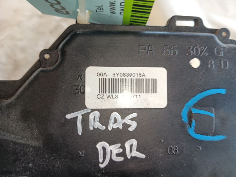 Recambio de cerradura puerta trasera derecha para skoda fabia ii (542) 1.2 referencia OEM IAM   