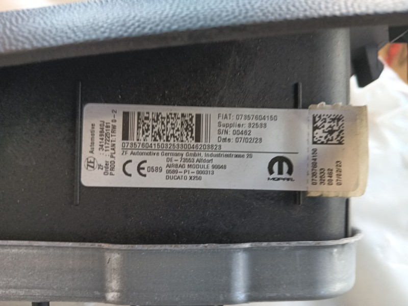 Recambio de airbag delantero derecho para citroën jumper ii furgoneta 2.2 bluehdi 120 referencia OEM IAM   