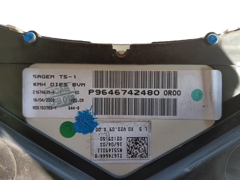Recambio de cuadro instrumentos para peugeot 307 break (3e) 2.0 hdi 110 referencia OEM IAM   