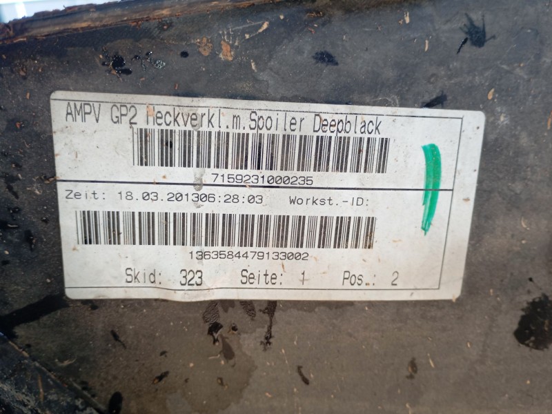 Recambio de paragolpes trasero para volkswagen touran (1t3) 2.0 tdi referencia OEM IAM 1T0807417MGRU  