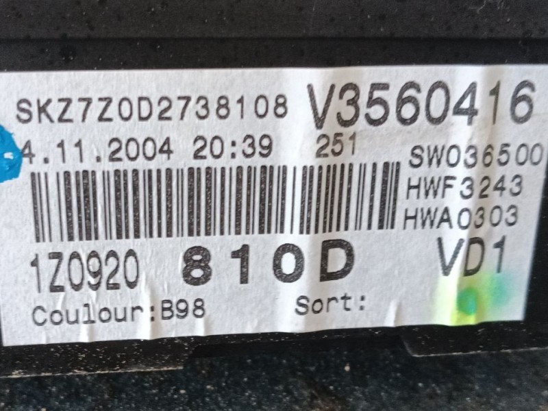 Recambio de cuadro instrumentos para skoda octavia ii (1z3) 2.0 tdi 16v referencia OEM IAM   