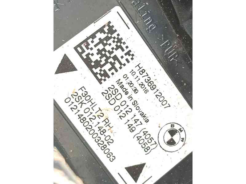 Recambio de piloto trasero derecho interior para bmw 3 (f30, f80) 318 d referencia OEM IAM 63217369120  