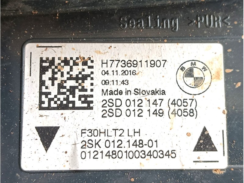 Recambio de piloto trasero izquierdo interior para bmw 3 (f30, f80) 318 d referencia OEM IAM 63217369119  