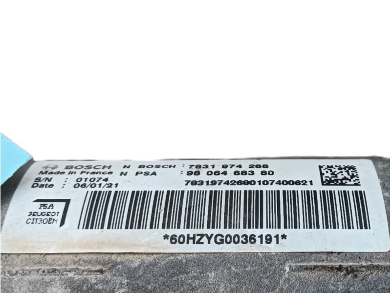 Recambio de cremallera direccion para toyota proace furgoneta (mdz_) electric (mdzs, mdzz) referencia OEM IAM  9606468380 