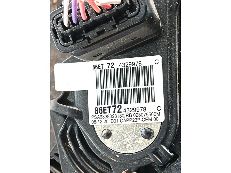 Recambio de potenciometro pedal para toyota proace furgoneta (mdz_) electric (mdzs, mdzz) referencia OEM IAM  86ET724329978 