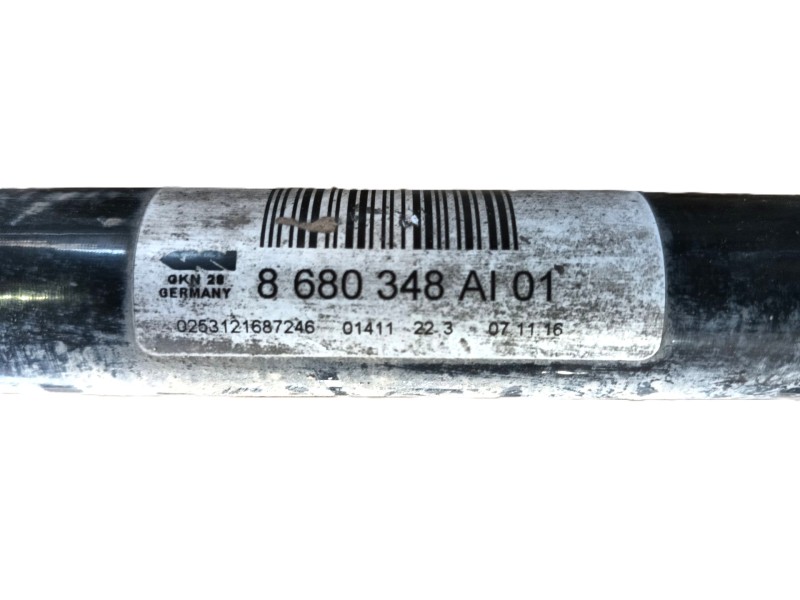 Recambio de transmision trasera derecha para bmw 3 (f30, f80) 318 d referencia OEM IAM 33208680348 8680348AI01 