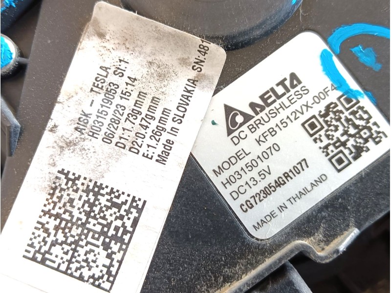 Recambio de motor calefaccion para tesla model y (5yjy) ev a las 4 ruedas referencia OEM IAM  H031519053 