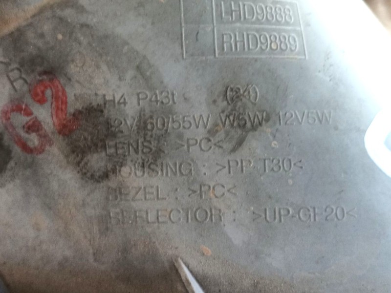 Recambio de faro derecho para daewoo matiz (m100, m150) 0.8 referencia OEM IAM 96563483 RHD9889 