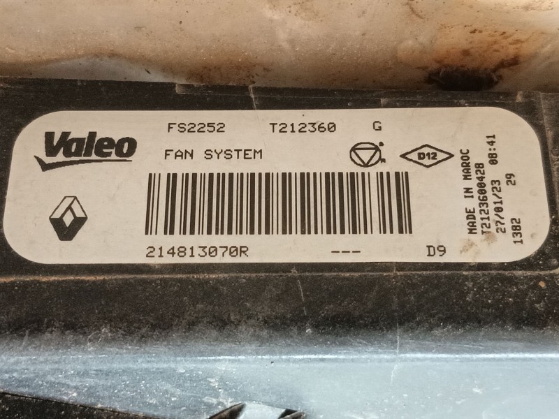 Recambio de electroventilador para dacia sandero iii 1.0 tce 90 referencia OEM IAM   