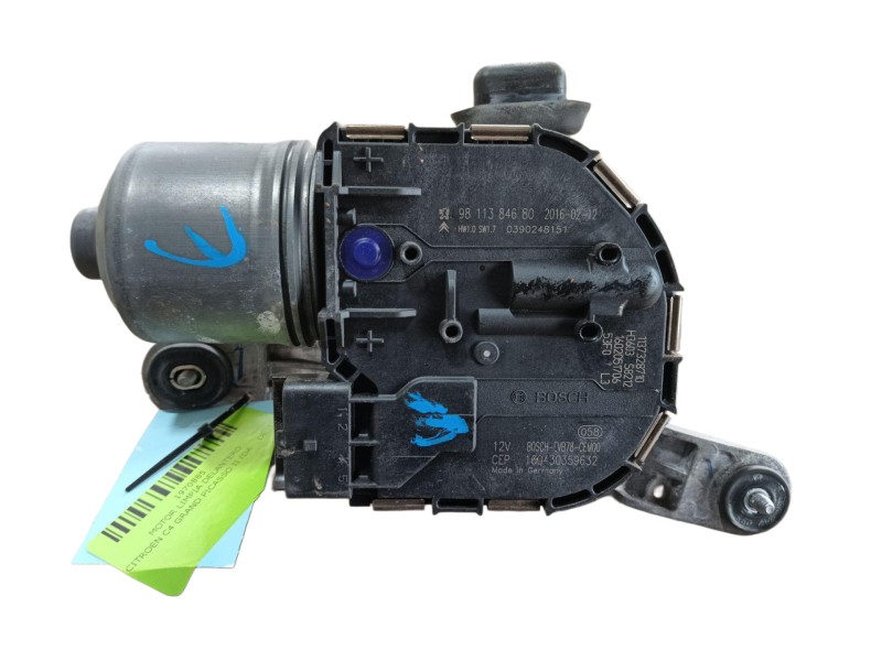 Recambio de motor limpia delantero para citroën c4 grand picasso ii (da_, de_) 1.6 bluehdi 120 referencia OEM IAM  9811384680 