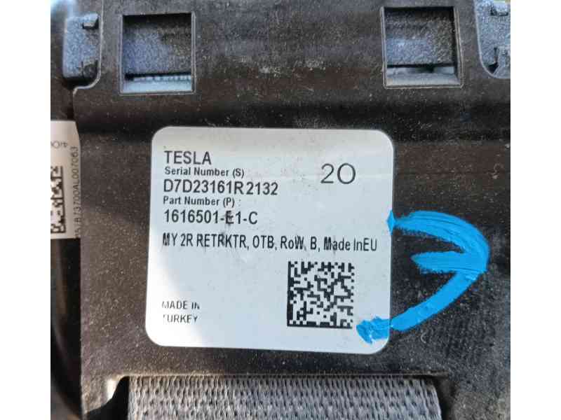Recambio de cinturon seguridad trasero izquierdo para tesla model y (5yjy) ev a las 4 ruedas referencia OEM IAM 149378401C  