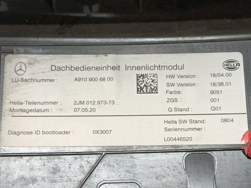 Recambio de luz interior para mercedes-benz sprinter 3-t furgoneta (b910) 211 cdi (910.621, 910.623) referencia OEM IAM A9109006