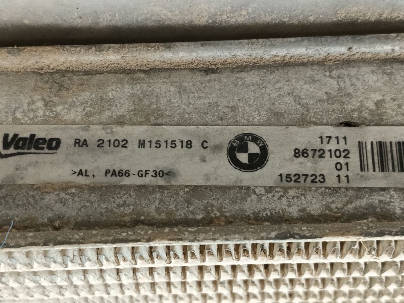 Recambio de radiador agua para bmw 3 (f30, f80) 318 d referencia OEM IAM 17118672102 RA2102M151518C 