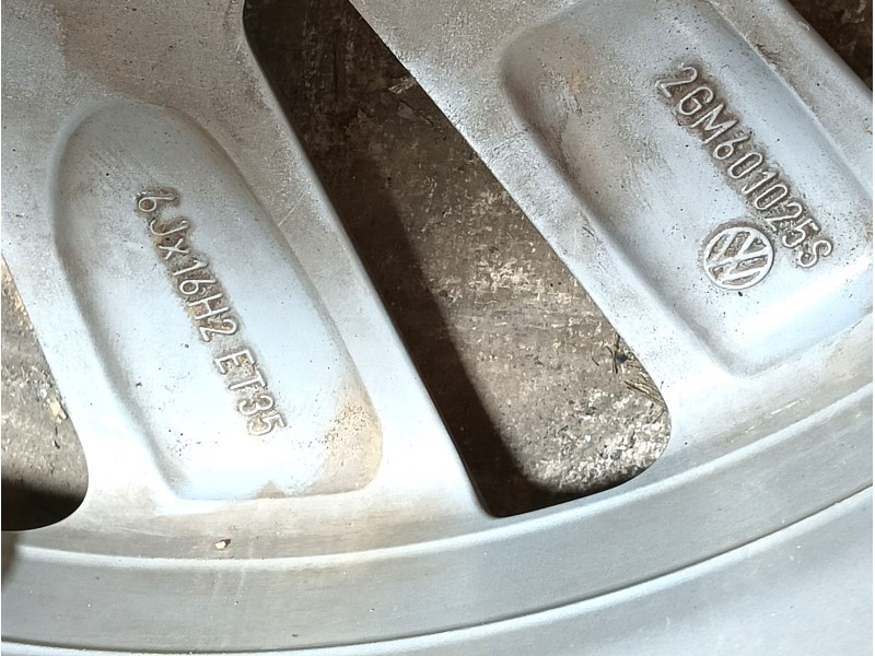 Recambio de llanta para volkswagen t-cross (c11, d31) 1.0 tsi referencia OEM IAM 2GM601025S8Z8 ET35 6Jx16