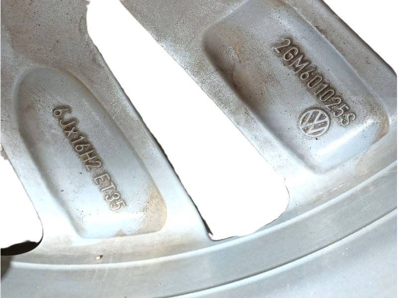 Recambio de llanta para volkswagen t-cross (c11, d31) 1.0 tsi referencia OEM IAM 2GM601025S8Z8 ET35 6Jx16