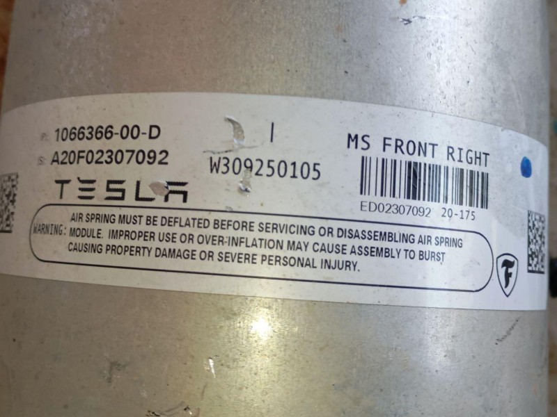 Recambio de amortiguador delantero derecho para tesla model s (5yjs) referencia OEM IAM 106636600D A20F02307092 