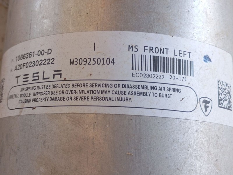 Recambio de amortiguador delantero izquierdo para tesla model s (5yjs) referencia OEM IAM 106636100D A20F02302222 