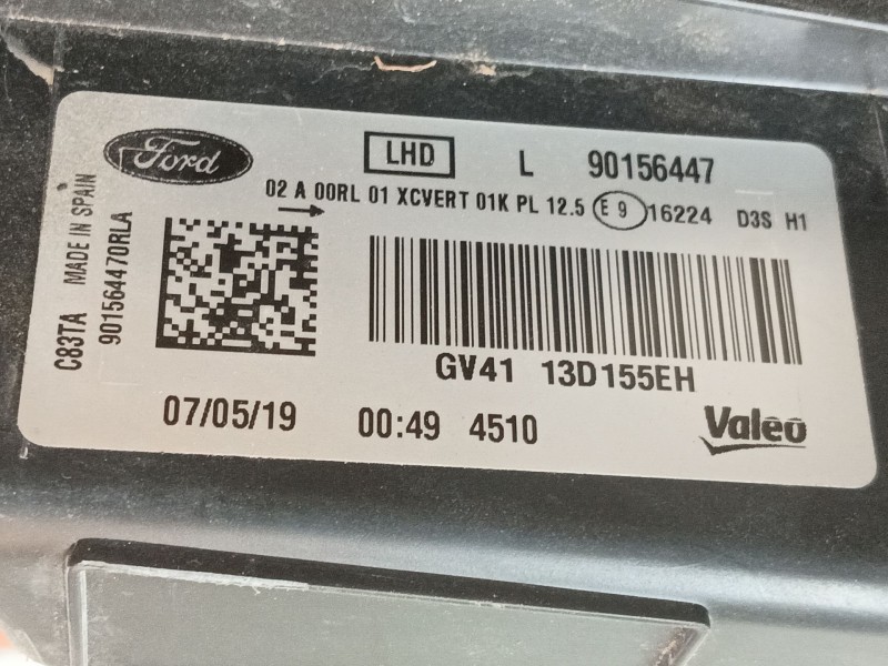 Recambio de faro izquierdo para ford kuga ii (dm2) 2.0 tdci referencia OEM IAM 2206645 GV4113035GA 