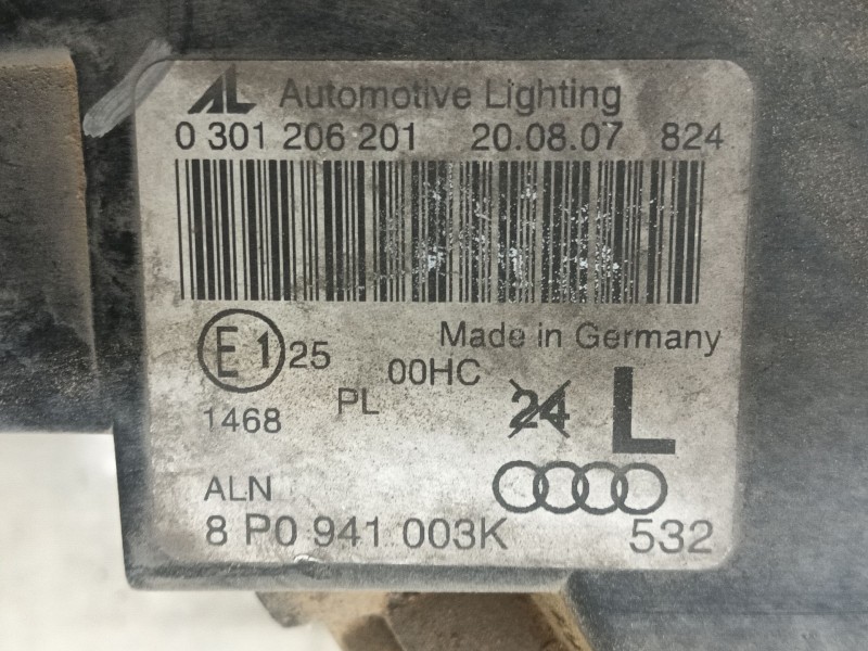 Recambio de faro izquierdo para audi a3 sportback (8pa) 1.6 fsi referencia OEM IAM 8P0941003K 0301206201 