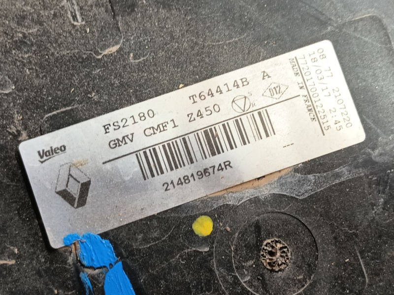 Recambio de electroventilador para renault scénic iv (j9_) 1.5 dci 110 referencia OEM IAM 214819674R FS2180 