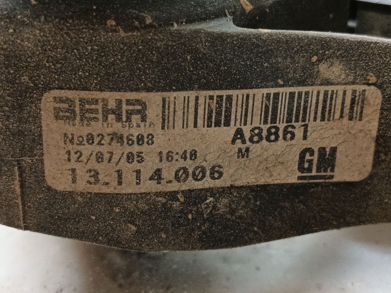 Recambio de electroventilador para opel combo tour 1.3 cdti 16v referencia OEM IAM   