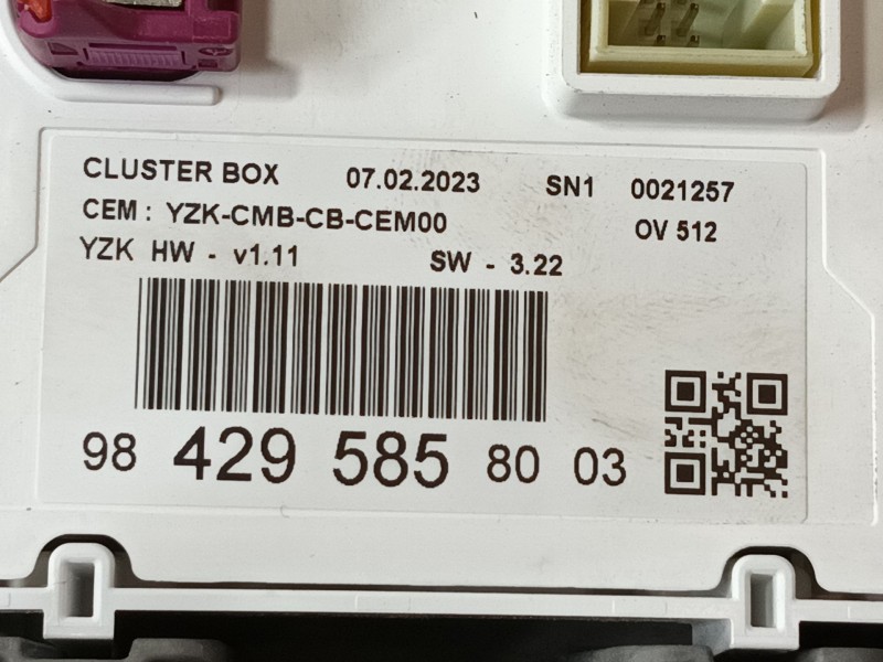 Recambio de cuadro instrumentos para opel astra l (ov5) 1.2 (fphnsl, fphnsr) referencia OEM IAM 9848049880 984804988003 