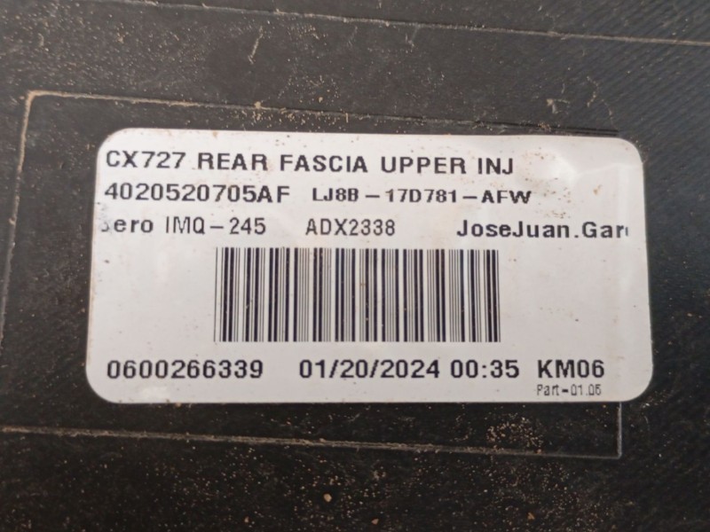 Recambio de paragolpes trasero para ford mustang mach-e (cgw) ev 4x4 referencia OEM IAM   