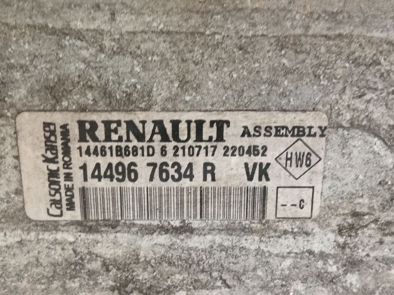 Recambio de intercooler para dacia logan ii 1.5 dci referencia OEM IAM 144967634R 14464B6981D 