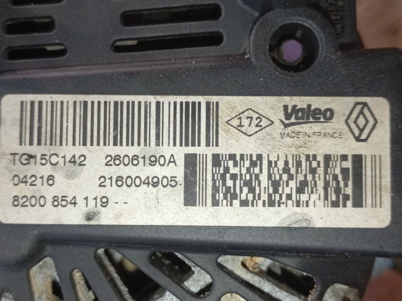 Recambio de alternador para renault master iii furgoneta (fv) 2.3 dci 125 fwd (fv0c, fv0d, fv0g, fv0h, fv0j, fv0k) referencia OE