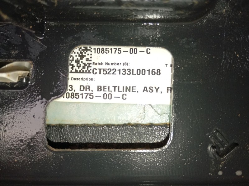 Recambio de guarnecido puerta trasera izquierda para tesla model 3 (5yj3) ev awd referencia OEM IAM   