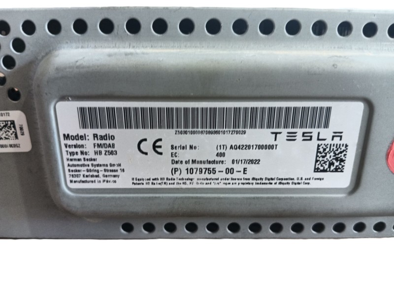 Recambio de modulo electronico para tesla model 3 (5yj3) ev awd referencia OEM IAM 107975500E AQ42201700000T 