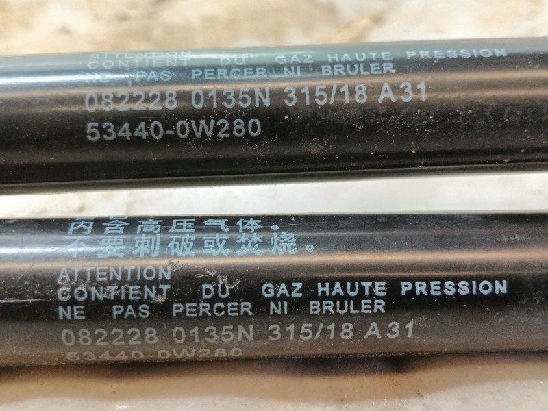 Recambio de amortiguadores capo para lexus nx (_z1_) 300h awd (ayz15) referencia OEM IAM   