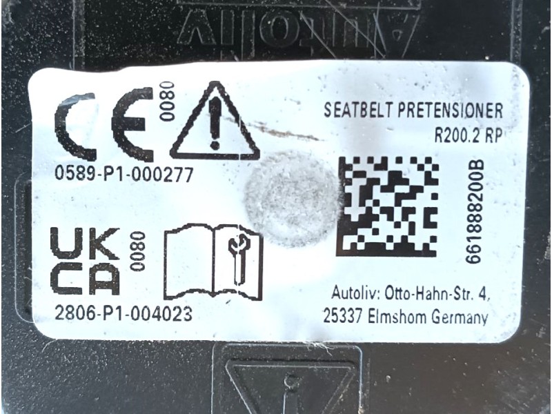Recambio de cinturon seguridad trasero derecho para ford mustang mach-e (cgw) ev 4x4 referencia OEM IAM   