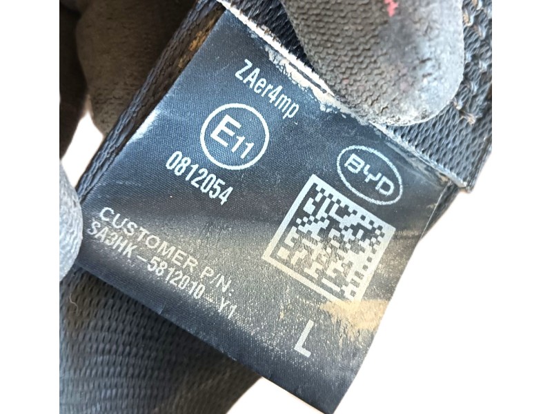 Recambio de cinturon seguridad trasero izquierdo para byd seal u referencia OEM IAM  5812010Y1 