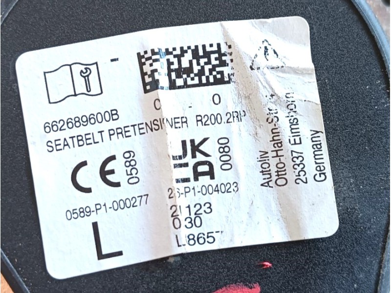 Recambio de cinturon seguridad trasero izquierdo para byd seal u referencia OEM IAM  5812010Y1 