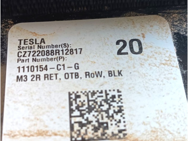 Recambio de cinturon seguridad trasero izquierdo para tesla model 3 (5yj3) ev awd referencia OEM IAM 111015401F  