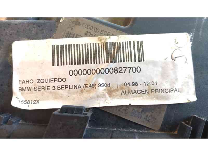 Recambio de faro izquierdo para bmw 3 (e46) 323 i referencia OEM IAM 63127165769 827700 