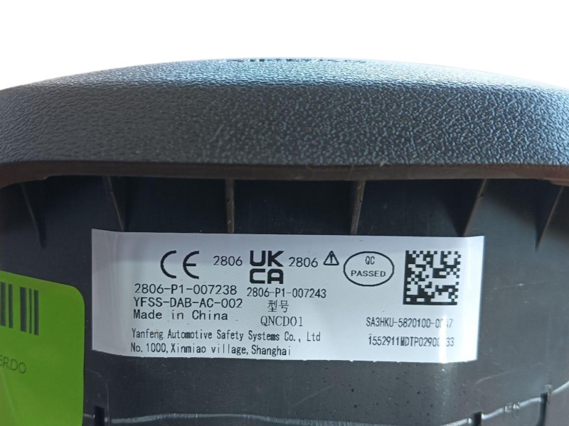 Recambio de airbag delantero izquierdo para byd seal u referencia OEM IAM   