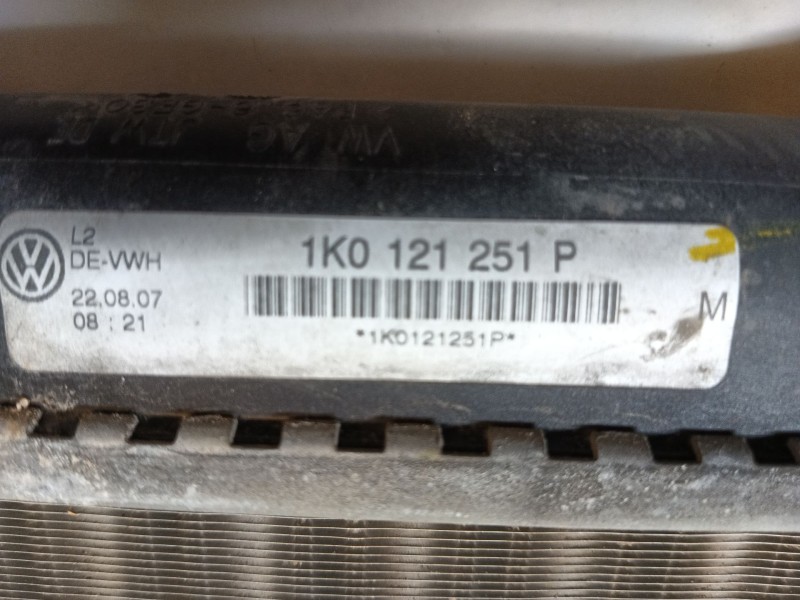 Recambio de radiador agua para audi a3 sportback (8pa) 1.6 fsi referencia OEM IAM 1K0121251BR 1K0121251P 