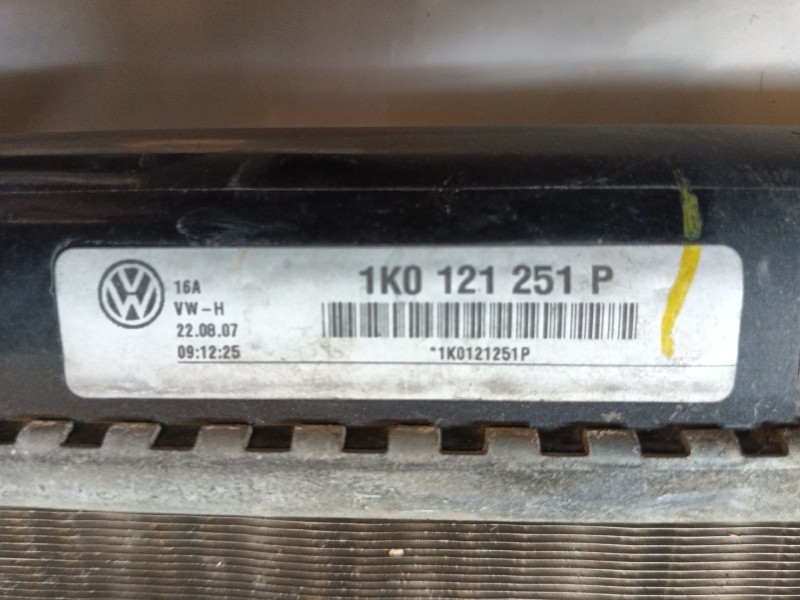 Recambio de radiador agua para audi a3 sportback (8pa) 1.6 fsi referencia OEM IAM 1K0121251BR 1K0121251P 